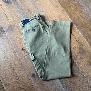NWT Brooks Brothers Slim Fit Cargo Pants 32x32 Olive Khaki Green Mens